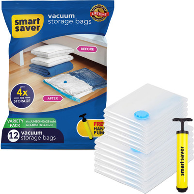 Smart Saver SSB-VAR2-12X(6J-6L) High Volume Storage Vaccum Bags(Pack of 12)
