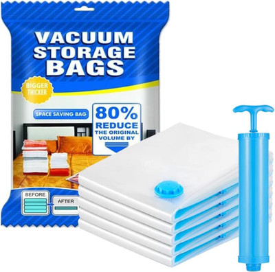 OKASTA Reusable vaccum storage bags Travel Storage Vacuum Bags(Pack of 5)
