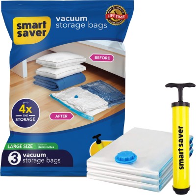 Smart Saver SSB-LARGE3(60x80cm) High Volume Storage Vacuum Bags(Pack of 3)