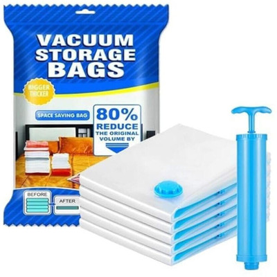 DHARMINSON Packing Bags for Clothes, High Volume Storage Vacuum Bags (Pack of 5) Travel Storage Vacuum Bags(Pack of 5)