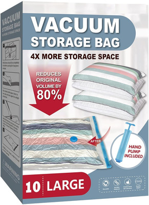 Safeconnexions StorageVaccumBagpack of 10 (Large) Travel Storage Vacuum Bags(Pack of 10)