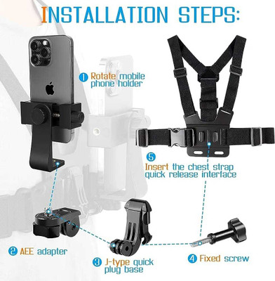 A CONNECT Z Body Strap Camera Mount(Black)