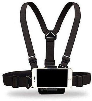 Vinayakam Adjustable Celphone Selfie Chest Mount Harness Strap with Cell Phone Clip Holder Strap(Black)