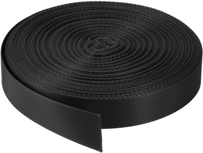 iCONY Nylon Webbing Strap, 10 Metres, 1 inch Width, 0.7 mm Thickness Strap(Black)