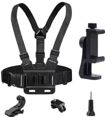 Like Star Mobile Phone Chest Mount Harness Strap Holder Cell Phone Clip action Camera Strap(Black)