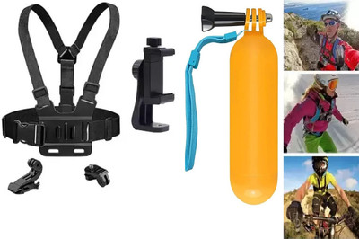 Like Star Mobile Phone Chest Mount Harness Strap Holder Cell Phone Clip action Camera Strap(Black, Yellow)
