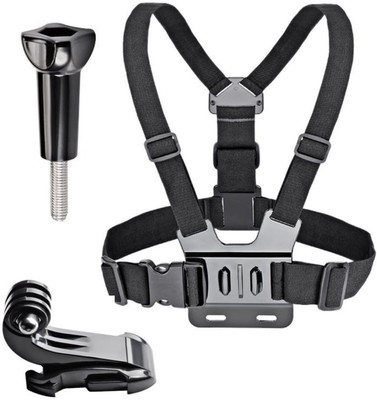 CHG Adjustable Chest Harness Belt Strap Mount Light Weight 3 Points Elastic Strap(Black)
