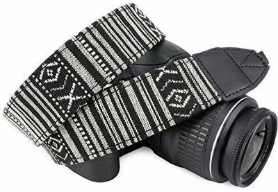 Cam cart Camera Shoulder Strap Belt Compatible with All DSLR/SLR etc, Black White Strap(Black, White)