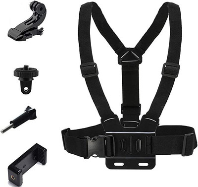 Auslese Mobile Phone Chest Strap Mount Chest Harness Holder for VLOG/POV Strap Strap(Black)