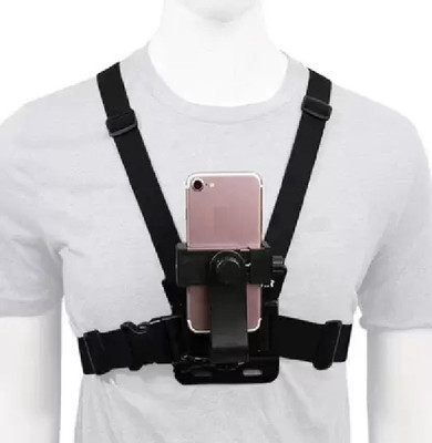 Like Star Phone Chest Strap Mount GoPro Chest Harness Holder for VLOG/POV Strap(Black)