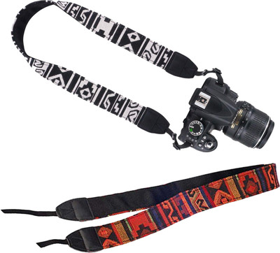 KRAPTICK DSLR Camera Straps, Camera Body Strap, Camera Accessories for Men (Pack of 2)) Strap(White+ Red)
