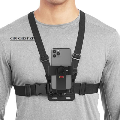 Mobofix MobileS Phone Chest Mount Harness Strap Holder Cell Phone Clip action Camera Strap(Black)