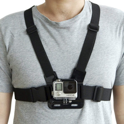 MMPRO Strap Chest Mount Harness Chesty Compatible with GoPro Hero and all mobiles. Strap(Black)