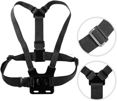 Buyab factory Adjustable Chest Strap Mount Body Belt GoPro Chest Harness Holder for VLOG/POV Strap(Black)