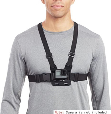 FITUP Chest Mount with Ball Joint for GoPro and Other Action Cameras Strap(Black)