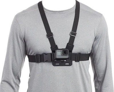 Alchiko Adjustable Video, Mobile Camera Chest Mount Kit For Blog Video Recording Strap(Black)