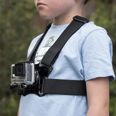Point Zero Adjustable Chest Mount Harness for GoPro Camera Strap(Black)
