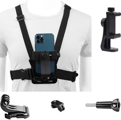 Like Star Mobile Phone Chest Strap Mount GoPro Chest Holder for VLOG Strap(Black)