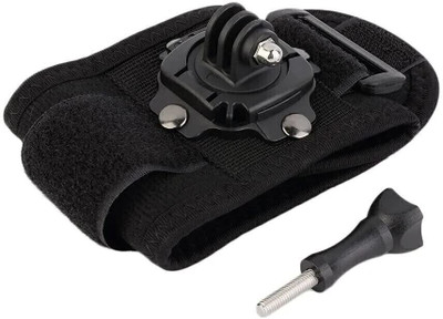 Action Pro 360 Degree Rotating Band Glove Style Camera Wrist Strap Hand Mount for Gopro SJcam Strap(Black)