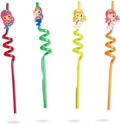 FITUP Crazy Drinking Straw(Multicolor, Pack of 4)