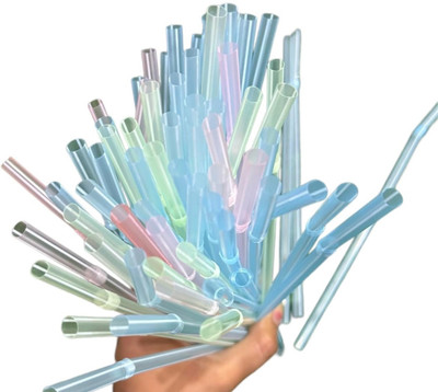 Arihant Hub Bent Drinking Straw(Multicolor, Pack of 300)