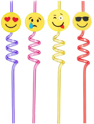 MobFest Crazy Drinking Straw(Multicolor, Pack of 8)