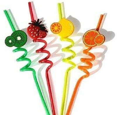 Naama Crazy Drinking Straw(Multicolor, Pack of 4)