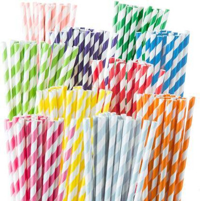 OSSDEN Straight Drinking Straw(Multicolor, Pack of 100)