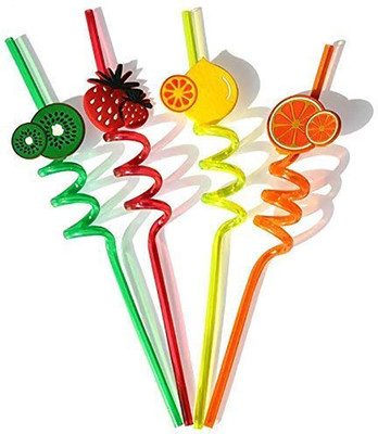 Top Trick Crazy Drinking Straw(Multicolor, Pack of 4)