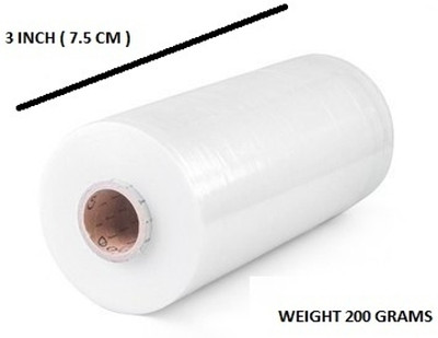 LIYALI 7.5 cm 300 ft Biodegradable 3 inch Stretch Film wrap Roll for Packaging(51 mil)