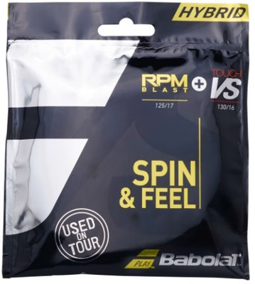 BABOLAT HYBRID RPM Blast 125 + Touch VS 130 16 Tennis String - 12 m(Black)