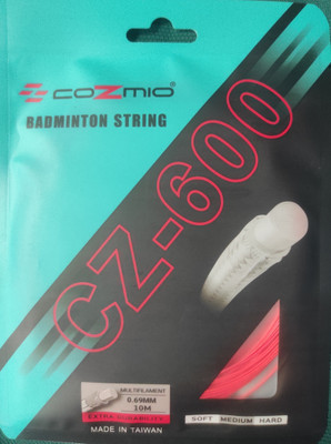 COZMIO CZ600-RED 0.69 Badminton String - 10 m(Red)