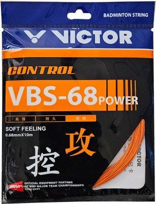 VICTOR VBS-68 Power Soft Feeling Control 0.68 Badminton String - 10 m(Orange)