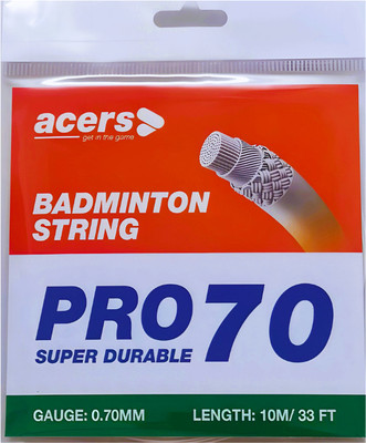 acers BadmintonRacketString_Pro70_SuperDurable 0.7 Badminton String - 10 m(Blue)