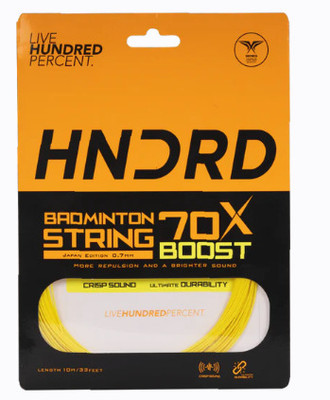 HNDRD 70 X Boost Badminton String 0.7 Badminton String - 10 m(Yellow)