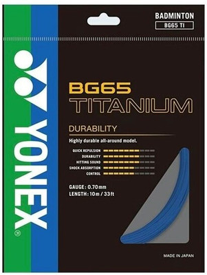 YONEX BG65 Titanium Blue 0.7 Badminton String - 10 m(Blue)