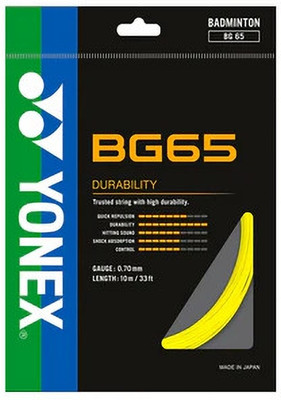YONEX Bg 65 durability 0.7 Badminton String - 10 m(Yellow)