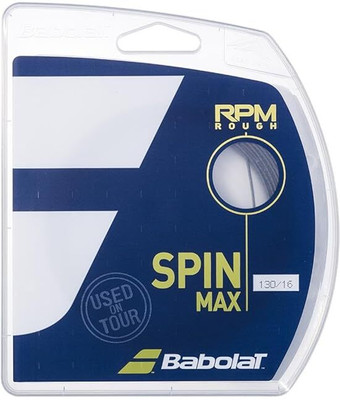 BABOLAT RPM Rough Spin Max Tennis String (130 / 16g, Black) 2 Tennis String - 17 m(Black)