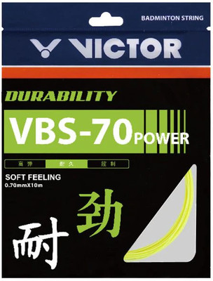 VICTOR VBS-70 Power Durability String 0.7 Badminton String - 10 m(Yellow)