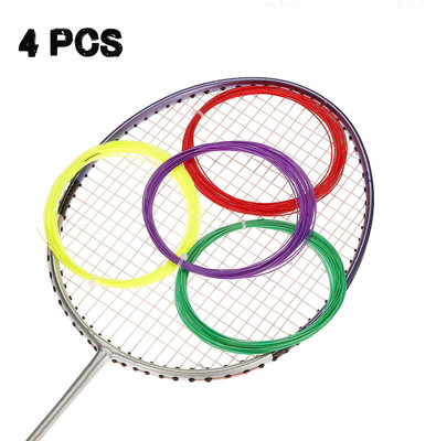 Red Champion Badminton Racket String (Wire) Pack of 4 Multi Color 0.7 Badminton String - 10.3 m(Multicolor)