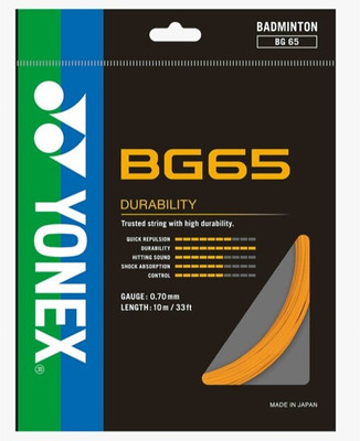 YONEX BG 65 0.7 Badminton String - 10 m(Orange)