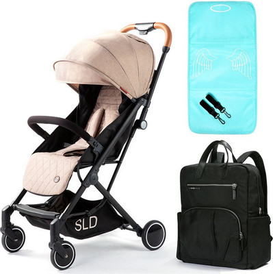 Teknum SLD Stroller Manhattan Diaper Bag Bundle - Khaki Stroller(2, Beige)