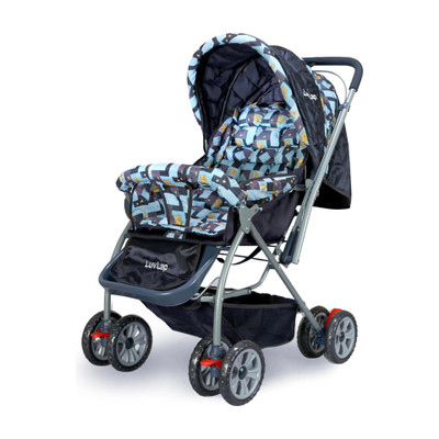 LuvLap Starshine Stroller/Pram, Easy Fold for Newborn Baby/Kids, 0-3 Years, Stroller(3, Dark Blue)