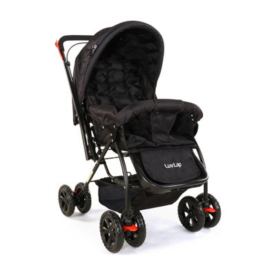 LuvLap Starshine Stroller/Pram, Easy Fold for Newborn Baby/Kids, 0-3 Years, Stroller(3, Black)