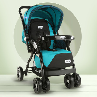 LuvLap Galaxy Stroller/Pram, Extra Large Seating Space, Easy Fold, Baby/Kids, 0-3 years Stroller(3, Green)