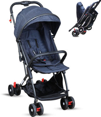 Little Pea One-Touch Button Fold,Travel Friendly with Pull Rod Stroller(5, Blue)