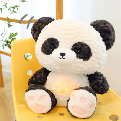 tinytotem Breathing Teddy Panda 30 cm Motion Light Music Soothing Breathing Teddy Bear  - 30 cm(Black,White)
