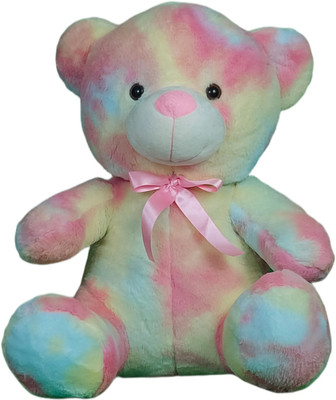 Play Hour Rainbow Bear Plush Soft Toy For Ages 3 Years And Up  - 50 cm(Multicolor)