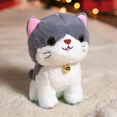 Liquortees Cute Stuffed Cat animal soft toys for girls soft doll  - 20 cm(Multicolor)