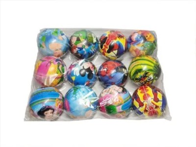 Basha mall Cute Funny Toons Light Weight Smiley Face Squeeze Ball Pack of 12  - 6 cm(multi cololr)